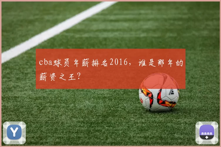 cba球员年薪排名2016，谁是那年的薪资之王？